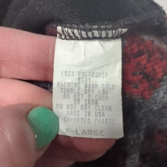 Vintage Spyder Men's Vest Fleece Red Black Web Full Zip Pockets Made USA Size XL - Picture 12 of 13